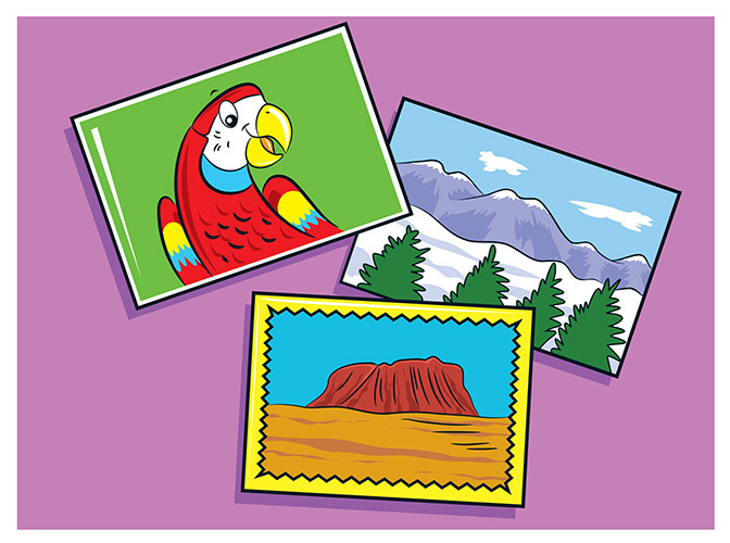 57 postcards