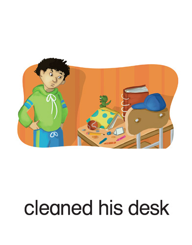 115 cleaned his desk