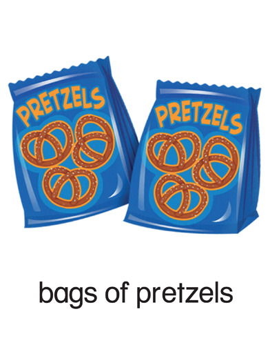 4 bags of pretzels