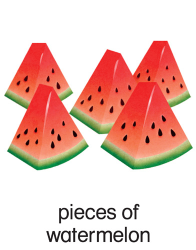 8 pieces of watermelon