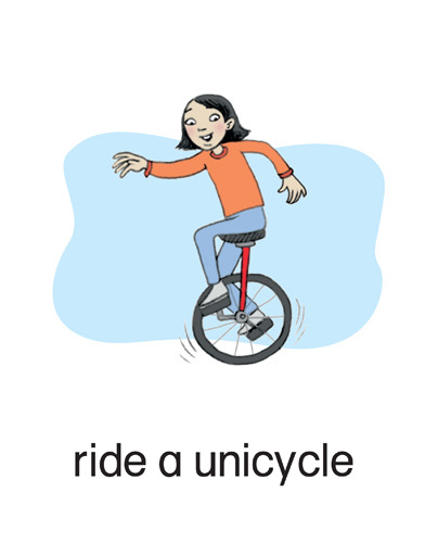 83 ride a unicycle