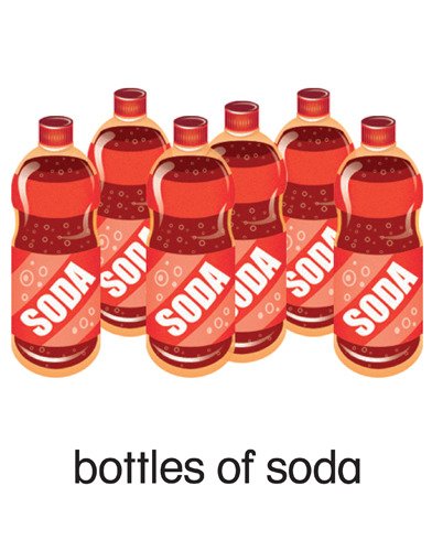 6 bottles of soda