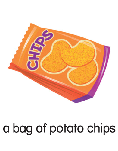 3 a bag of potato chips