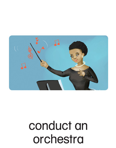 154 conduct an orchestra