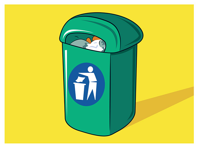 153 garbage can